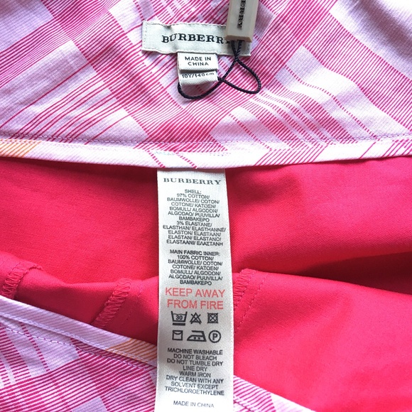 BURBERRY PINK CUFFED SHORTS GIRLS SIZE 10Y - Picture 12 of 12